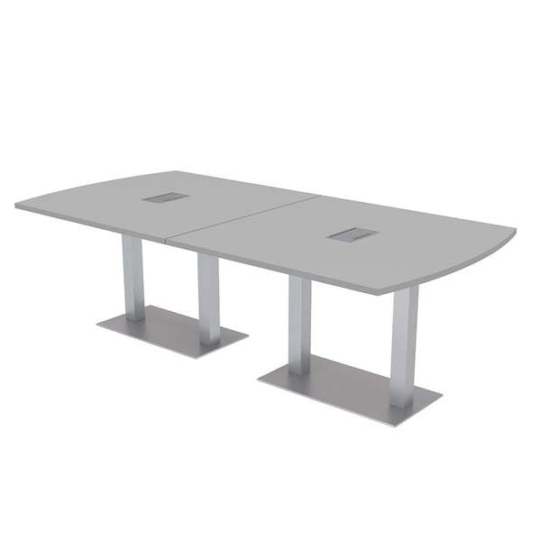 45 in W, 96 in L, 29 in H, Engineered Wood Top, Grey
